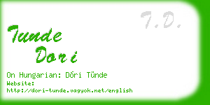 tunde dori business card